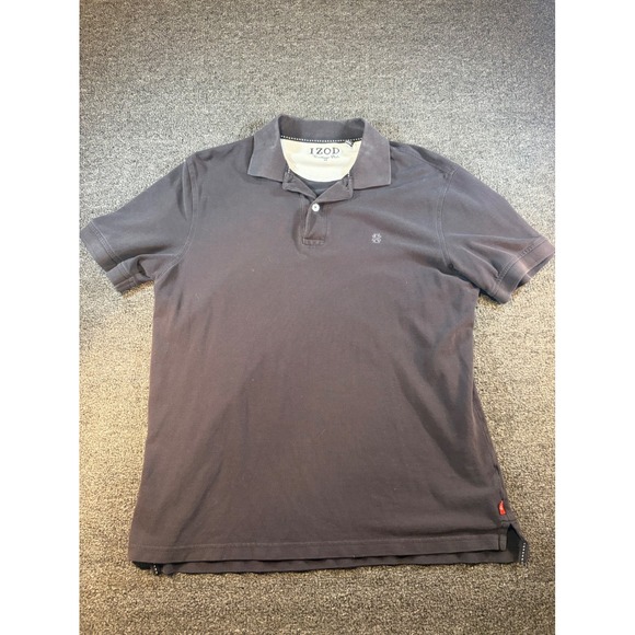 Izod Other - IZOD Heritage Polo Mens Medium Gray Pique Short Sleeve Golf Shirt Logo